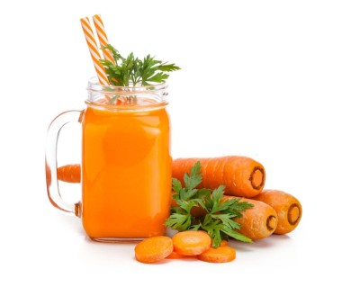 Pure organic carrot juice from nature