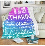 Detailed blanket with letter print