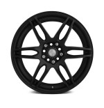 Matte black car wheel frame