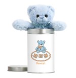 Cute blue teddy bear