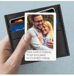 Printed card in wallet