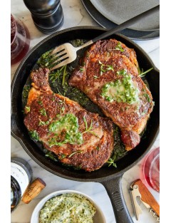 Beef Steak Recipe with Garlic Herb Compound Butter