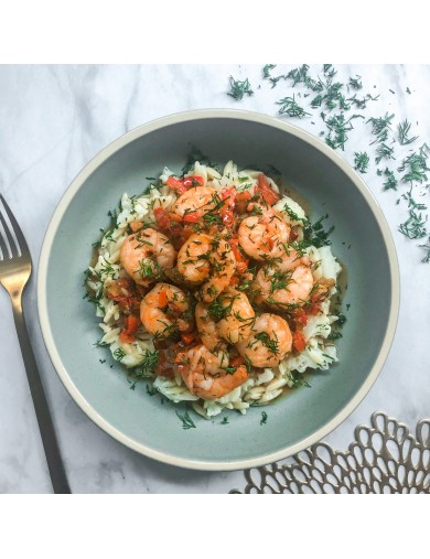 Shrimp Scampi with Orzo